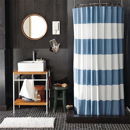 Ang aparato ng isang shower cabin nang walang papag na may mga kurtina Mga Kurtina sa shower