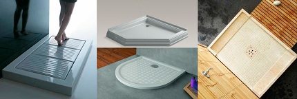 Mga uri ng shower trays Mga uri ng palyete