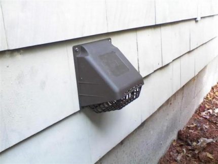Válvula de ventilação Fornecer ventilação na parede