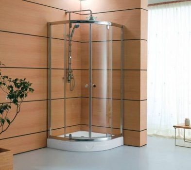 DIY shower cubicle sa anyo ng isang sulok Sulok ng shower