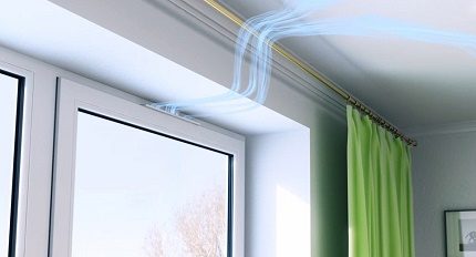 Entrada de janela de plástico Válvula de ventilação