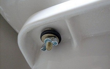 Retrait de l'ancien couvercle des toilettes Manipulation des articles séchés