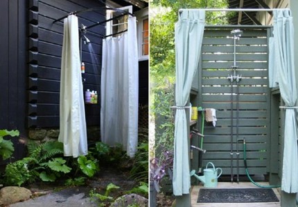 Douche extérieure chauffée DIY Douche ouverte