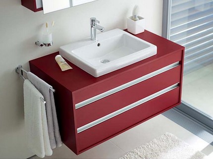 Pag-install ng isang naka-embed na modelo ng lababo sa banyo Built-in na modelo sa interior