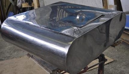 Tank voor een zomerse douche - roestvrij staal Tank voor een zomerse douche - roestvrij staal