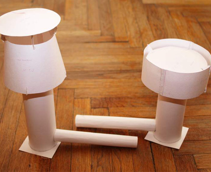 Modélisation du déflecteur à faire soi-même Déflecteur de prototype en papier
