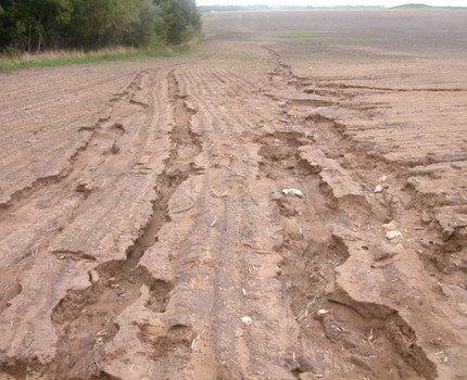 Do-it-yourself site drainage with water erosion Land affected by water erosion