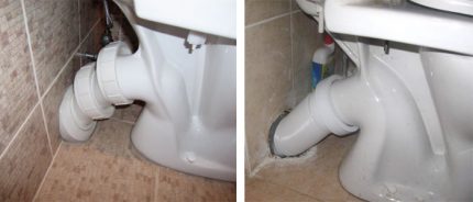 Installing a toilet as a cause of the smell of sewage in a toilet Toilet installation