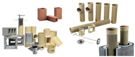 Modular na mga bahagi para sa pag-ipon ng isang ceramic tsimenea Mga Sangkap ng isang ceramic tsimenea