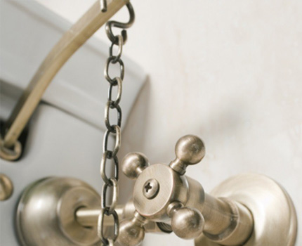 How is the stop valve for the toilet Flush control lever