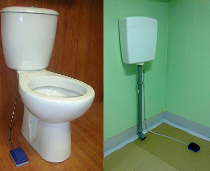 How to fill a toilet bowl with stop valves Models of air-driven tanks