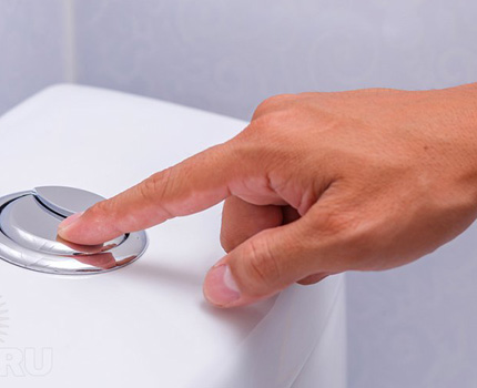 Flush button for water drain fittings Double flush button