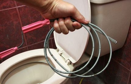 Cable for cleaning pipes with clogged toilet Pipe Cleaning Cable