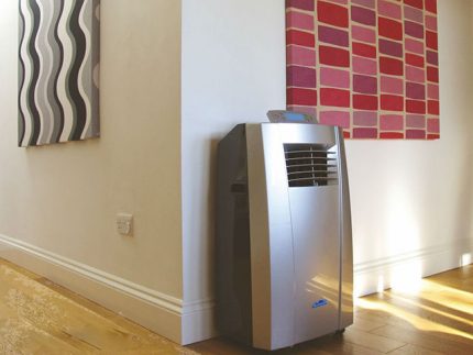 How does a floor air conditioner with an air duct work? Cooler