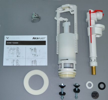 The device of stop valves for the toilet Replacing a single part