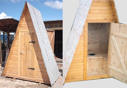 Deuren van landelijke toiletten type hut volgens tekening Hut toiletdeuren