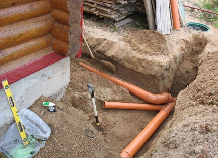 Sewerage pipeline installation
