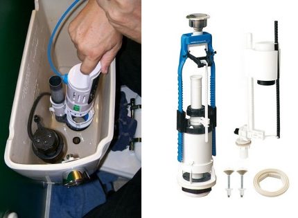 How to configure the toilet fittings Tank shut-off valve