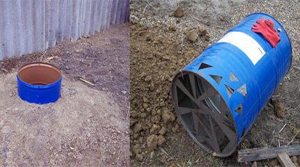 Cesspool-afwatering voor een landhutentoilet Cesspool-afvoer voor een landelijk toilet