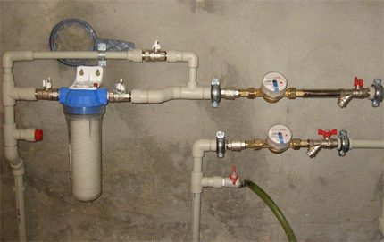 Water metering unit of the water supply system Water metering unit of the water supply system