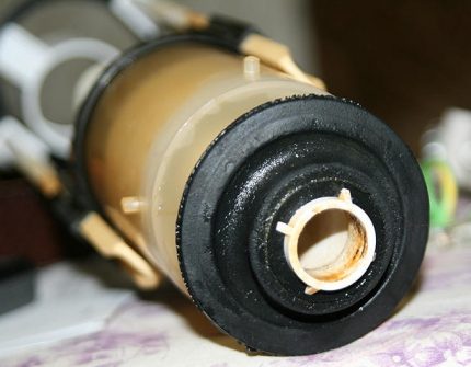 Pad wear - a common cause of water leaking into the toilet Shutoff valve gasket
