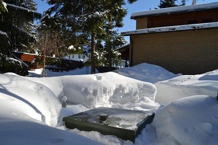 Winter septic tank Winter septic tank