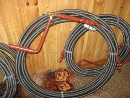 Cable rolled up Cable rolled up