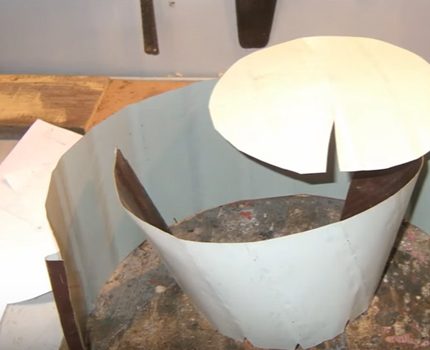 Do-it-yourself paper pattern for making a spark arrester for a chimney Paper spark arrestor prototype