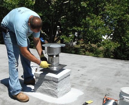DIY installation of a spark arrester in a chimney Homemade spark arrestor