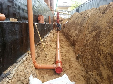 Closed drainage construction Closed drainage construction