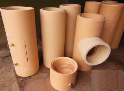 Mga elemento ng seramik para sa isang tsimenea para sa isang tsiminea Mga bahagi ng ceramic tsimenea