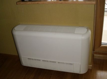 Wall-mounted fan coil - radiator design Wall fan coil
