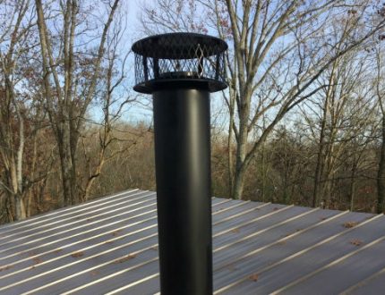 Spark arrester design for chimney with deflector Spark Arrester + Deflector