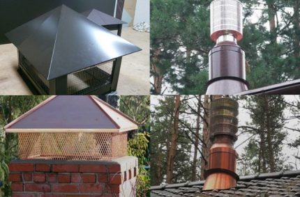 Chimney Deflector Options A variety of spark arrestor models