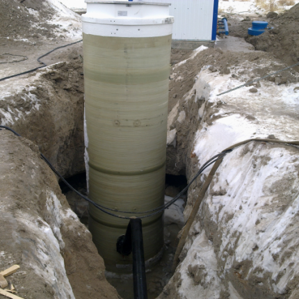 Concrete filling station loading with concrete Concrete filling station loading with concrete