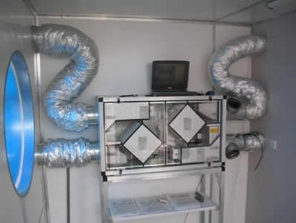 Recuperador de calor sustentável no sistema de ventilação Recuperador de calor