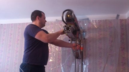 Specifics of mounting a split system Exterior wall drilling