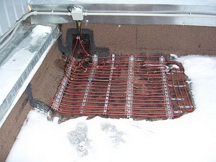 Flat roof heating Flat roof heating