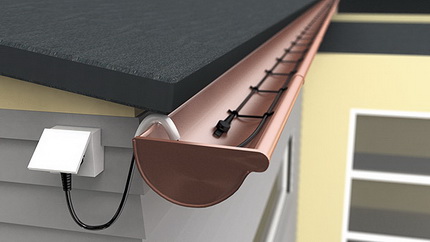 Cable fastening in the gutter Cable fastening in the gutter