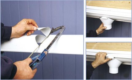 Instalace odtokového trychtýře Instalace odtokového trychtýře