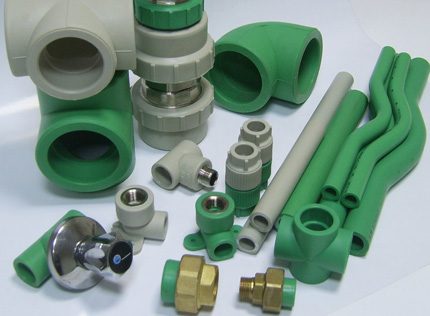 Fittings for water systems made of polypropylene Fittings for water systems made of polypropylene