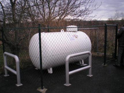 Réservoir de gaz au sol dans un système de gazéification autonome Réservoir de gaz au sol