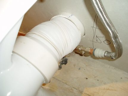 Corrugation connection Connect with corrugation