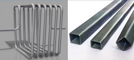 Spring for filling a profile pipe for bending Spring as a filler when bending