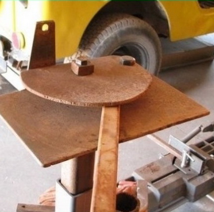 DIY homemade machine for bending a profile pipe Bending plate