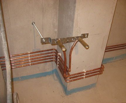 Conduites d'eau en cuivre