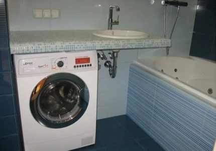 Washing machine in the bathroom Washing machine in the bathroom