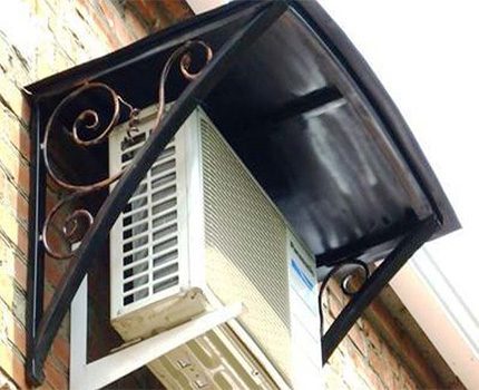 External unit of inverter air conditioner Protecting the outdoor unit from rain