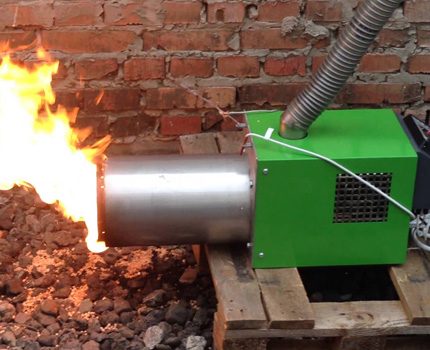 Ang torong burner ay hindi mapagpanggap Pellet boiler torch