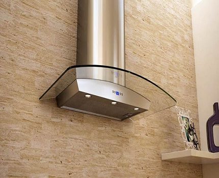 The hood with a glass case is of high cost Example of a glass hood
